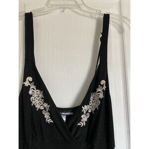 Studio Donatella Dress sz S Y2K Maxi Babydoll Embroidered Elegant Sexy Feminine